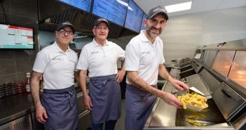 Chris's Chippy on Rose Lane, Mossley Hill which has been there for more than 55 years pictured Tony, Dad Chris and Costa Moustoukas. Photo by Colin Lane