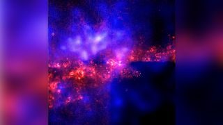 An X-ray image reveals the halo of gas at the edge of a MIlky Way-like galaxy. Such haloes are thought to be hotbeds of mysterious, invisible dark matter.