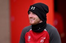 Andy Robertson during a Liverpool training session at AXA Training Centre