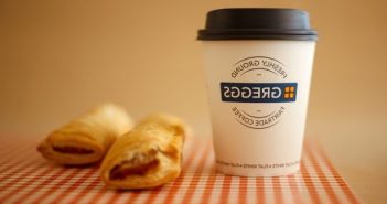 Greggs coffee and sausage roll