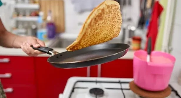 Be careful when flipping pancakes