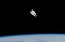 The iconic photo of astronaut Bruce McCandless II outside the space shuttle Challenger was taken on Feb. 7, 1984. (Image credit: NASA)