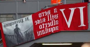 Banner made for Alberto Aquilani by Liverpool fans. Winter 2009